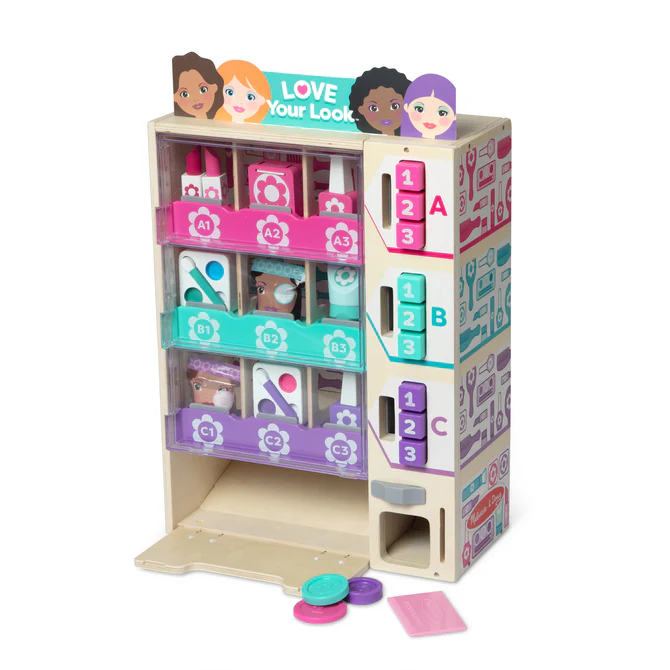 Sort, Stock, Select Beauty Kiosk Play Set vending machine